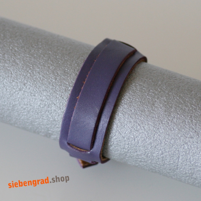 Lederarmband - schmal - 1er - Violett<span class='cust-fill'> ********* ********* ********* *******</span>