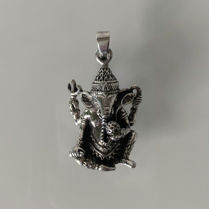 Ketten-Anhänger Ganesha gross - 3d - Silber 925 - 2
