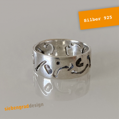 Band-Ring - 'Maori' - Silber 925 - verschiedene Größen