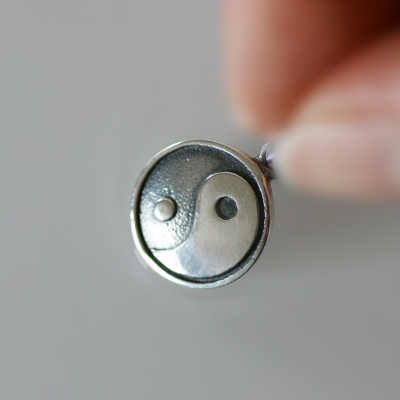 Silber Kettenanhänger - Yin und Yang - Silber 925 - Amulett - Silber 925