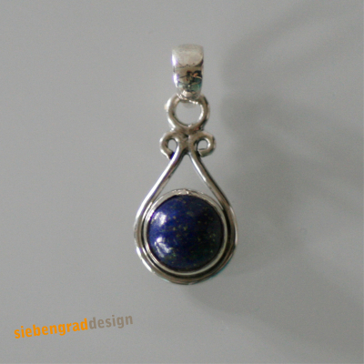 Silber-Kette Lapis verziert - Silber 925 - SHK