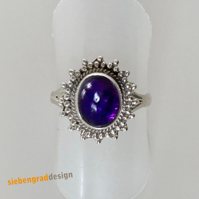 Amethyst Ring - Silber 925 - Stern -TA - Größe