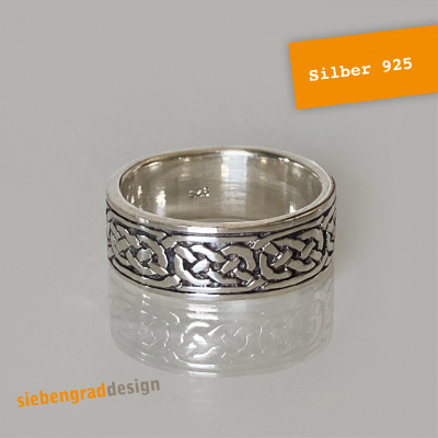 Band-Ring 'Kelten' - Silber 925 - breit - verschiedene Größen