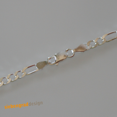 Figarokette - Silber 925 - 3,5 mm - 45 cm - 55 cm - Sterling Silber