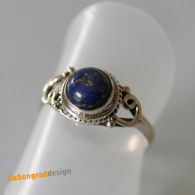Silber - Ring - Lapis Naturstein - Silber 925 - SR4 - Größe 56