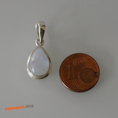 Silberkette - Collier - Mondstein - Tropfen - AJ